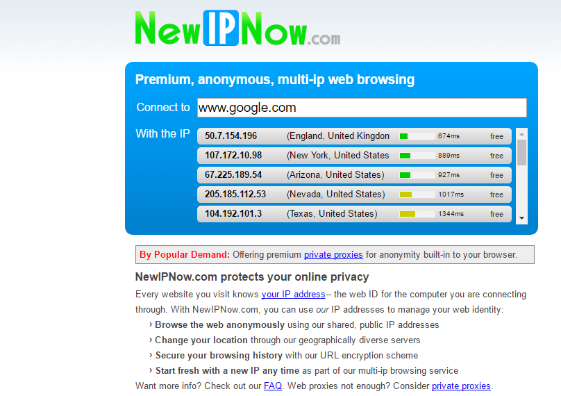 Proxy Sites List